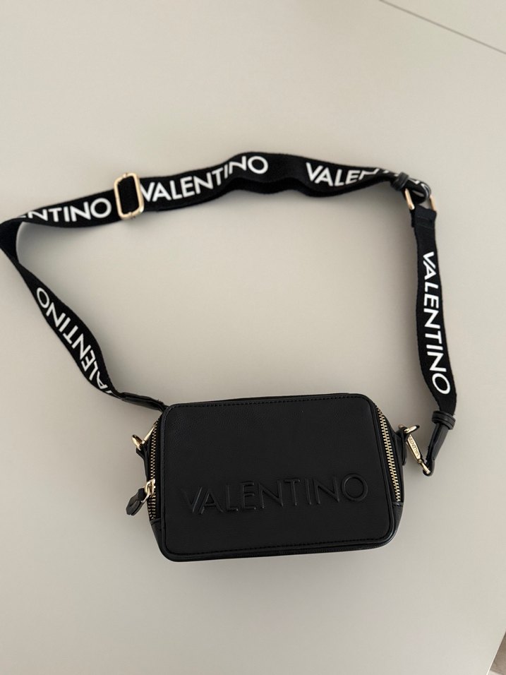 Valentino Siyah Deri Kemerli Kadın Çanta - Görsel 3