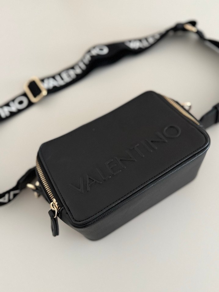 Valentino Siyah Deri Kemerli Kadın Çanta - Görsel 4