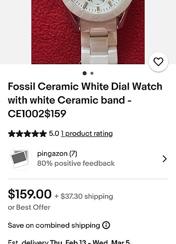 Beden Orijinal Fossil Vintage Saat