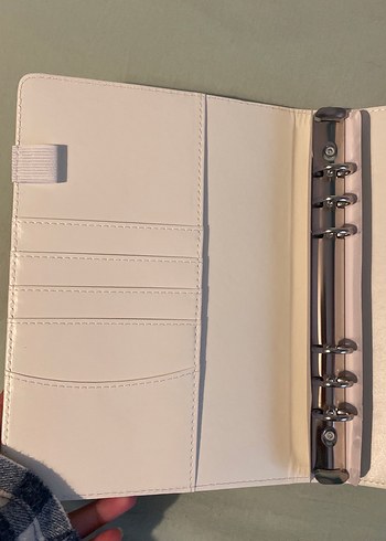 Pastel Beyaz Deri Binder - Görsel 4