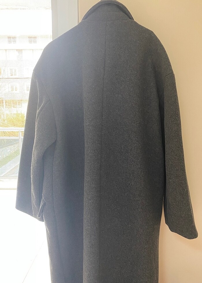 Zara gri kaban - Görsel 2