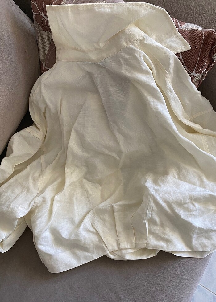 Zara Vanilya rengi  gömlek - Görsel 2