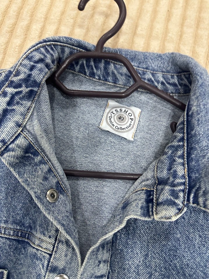 Düğmeli Bol Kesim Kadın Kot Ceket - Görsel 2