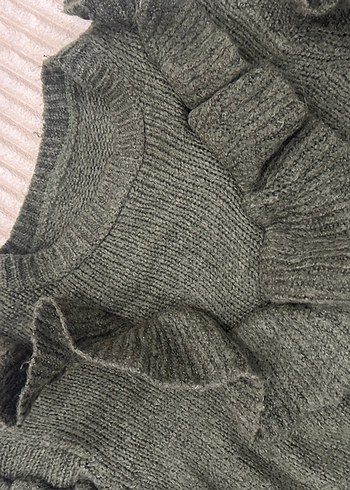 Bohem Tarz yeşilÖrgü Kadın Kazak - Görsel 3