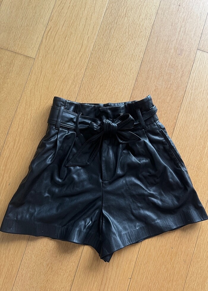 ZARA siyah şort - Görsel 2