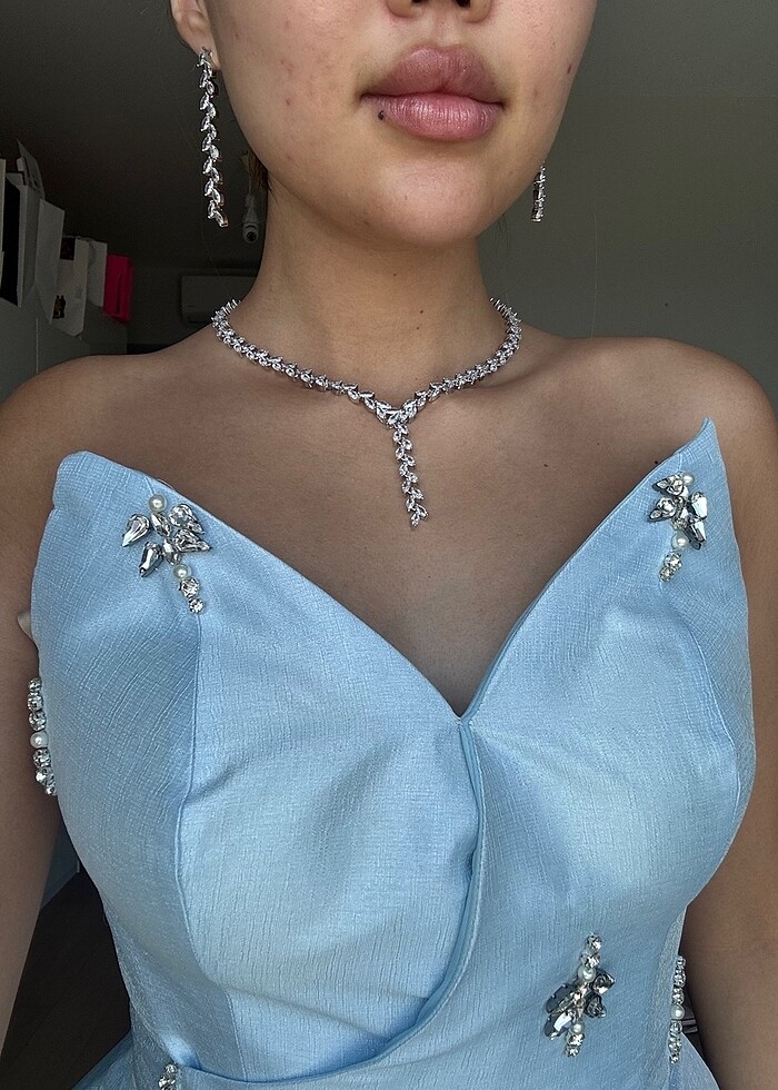 Pırlanta görünümlü takı seti - Görsel 2