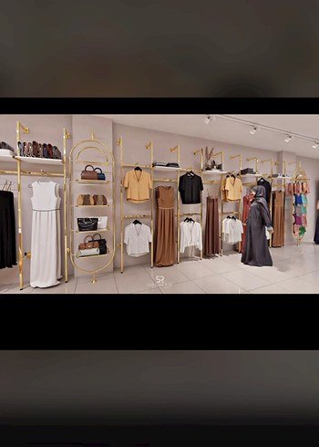 Altın Renkli Modern Gardırop Düzenleyici