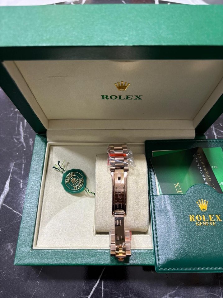 Rolex Erkek Altın Renkli Klasik Saat - Görsel 2