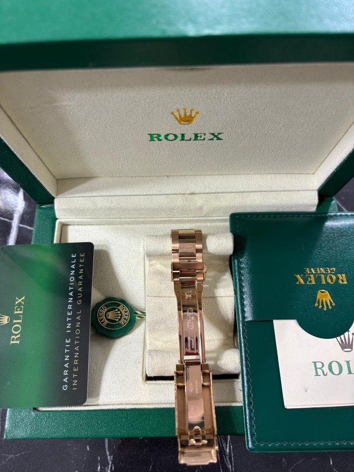 Rolex Erkek Klasik Modern Altın Saat - Görsel 2