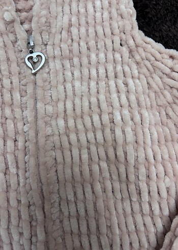 Kız Çocuk Bej Kapüşonlu Örgü Hırka - Görsel 3