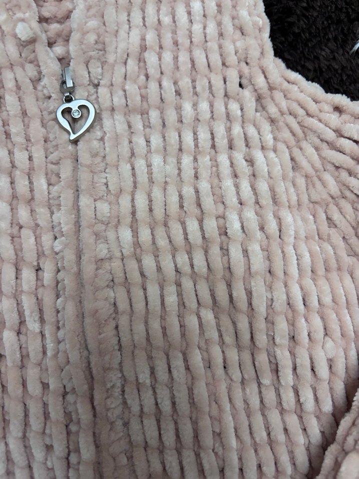 Kız Çocuk Bej Kapüşonlu Örgü Hırka - Görsel 3