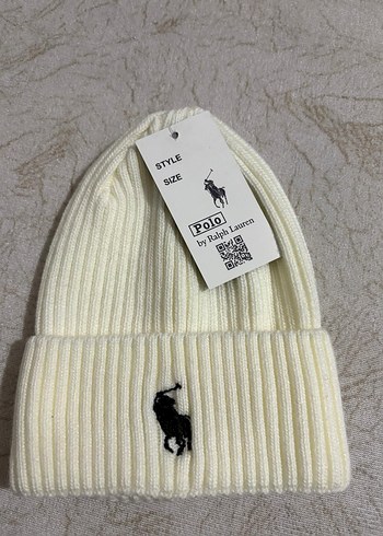 Kadın Beyaz Örgü Polo Bere - Görsel 2