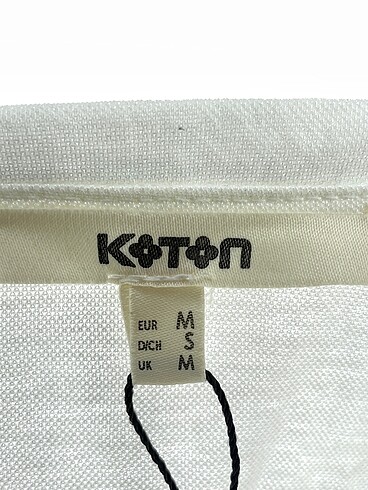 m Beden beyaz Renk Koton Bluz %70 İndirimli.