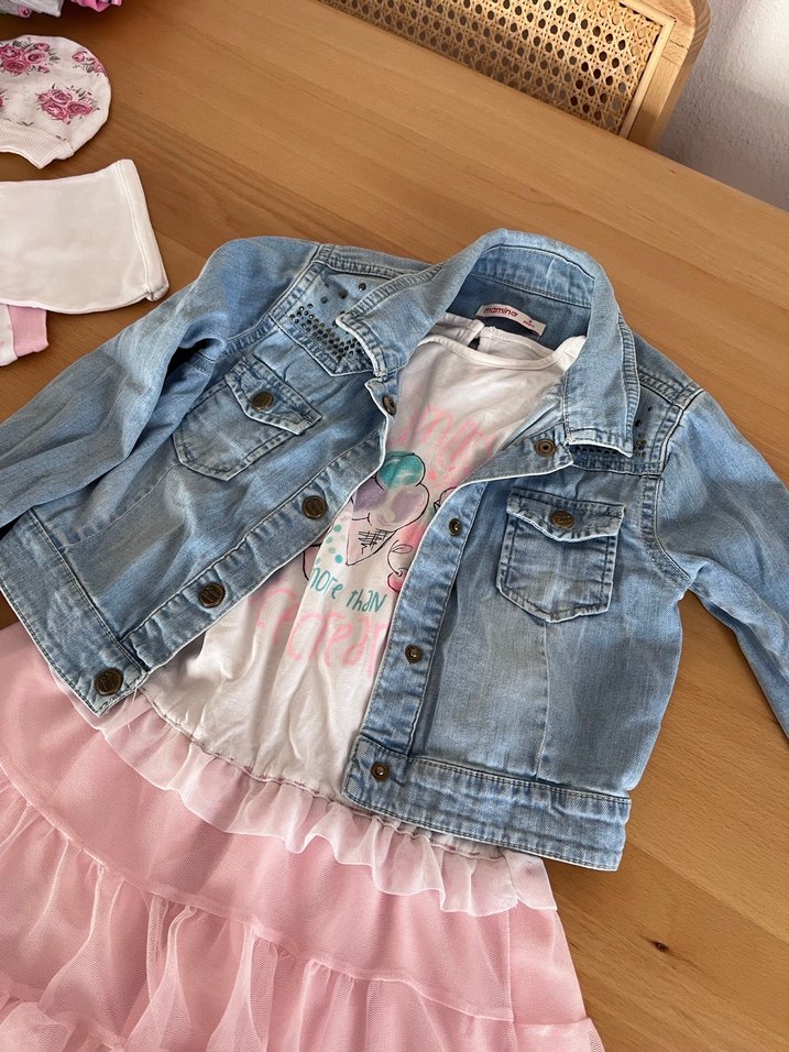 Kız Çocuk Pembe Fırfırlı Bolero - Görsel 5