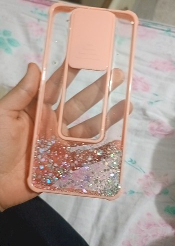 Pembe Parlak Simli Telefon Kılıfı - Görsel 3