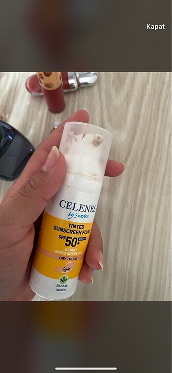 1-2 kere kullanıldı güneş kremi