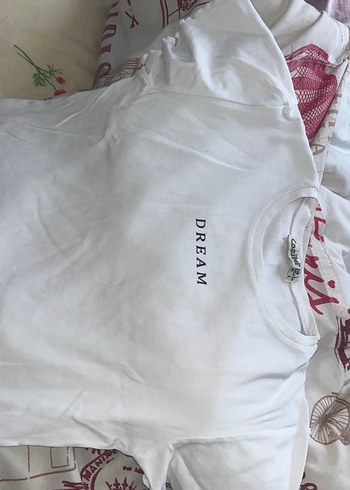 Beyaz Kız Çocuk Kısa Kollu Baskılı Tişört - Görsel 2