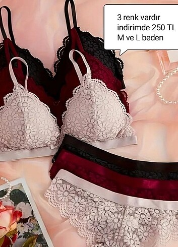 Lüks ÇAMAŞIR TAKIMI renkleri mevcut 250 TL