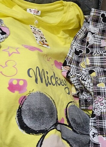 Minie mouse pijama takımı (Göz bandı ve saç bandı takımı HEDİYE*