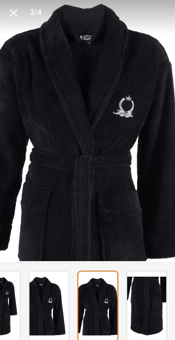 Şalyaka Wellsoft  Siyah Polar  Sabahlık *Robdeşambr - Görsel 2