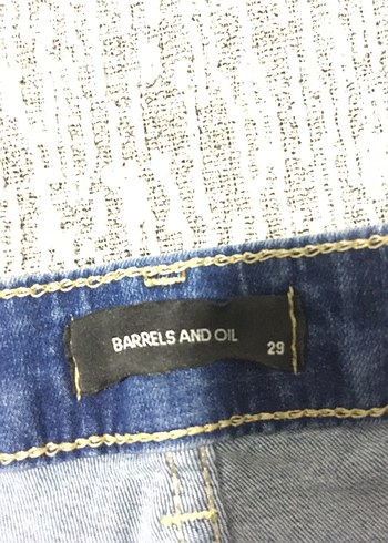 29 Beden lacivert Renk Barrels Kadın Denim Pantolon