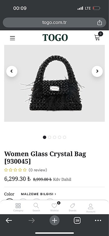 Togo kristal çanta (glass crystal bag)