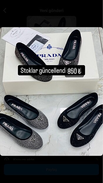 Prada babet renklerimiz mevcut