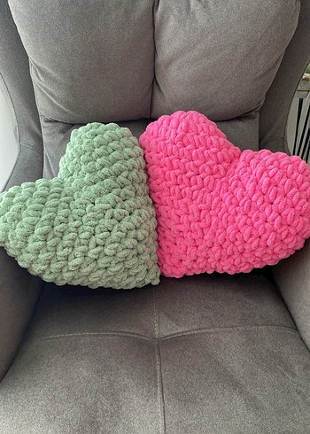 Kalp Şekilli Pastel Renkli Puffy Yastıklar - Görsel 2