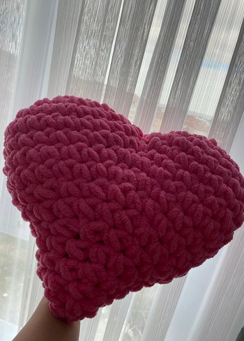 Kalp Şekilli Pastel Renkli Puffy Yastıklar - Görsel 3