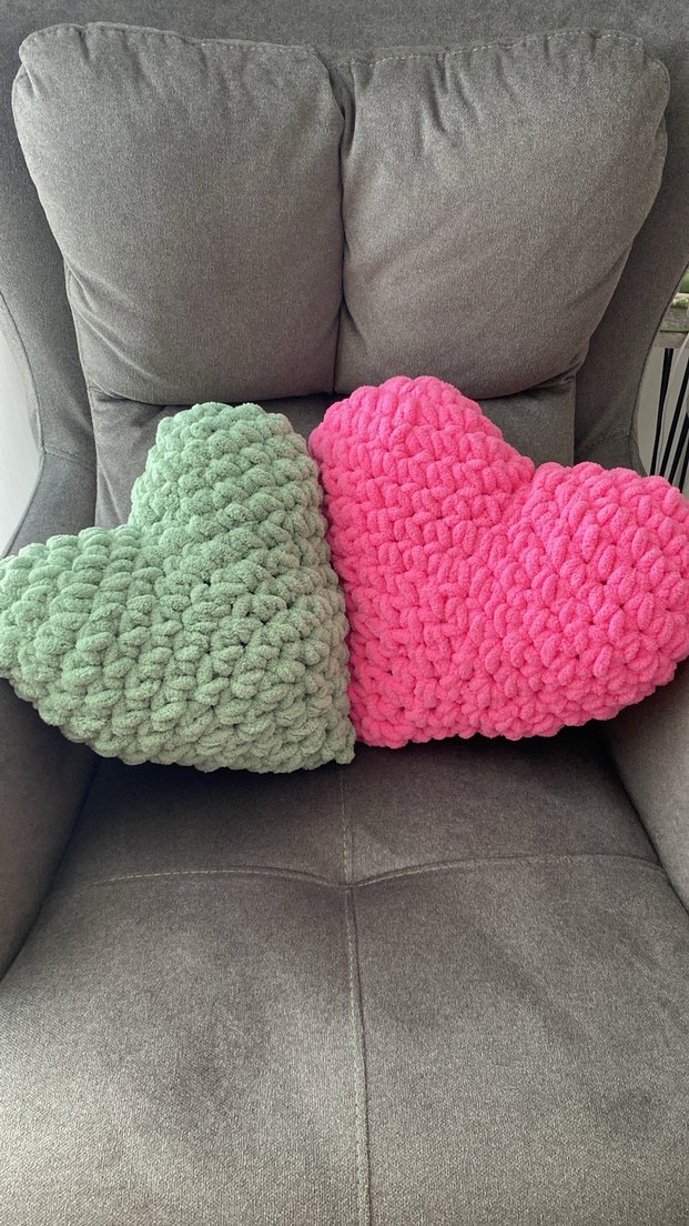 Kalp Şekilli Pastel Renkli Puffy Yastıklar - Görsel 2