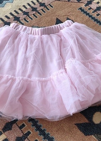 Pembe Kız Çocuk Fırfırlı Etek