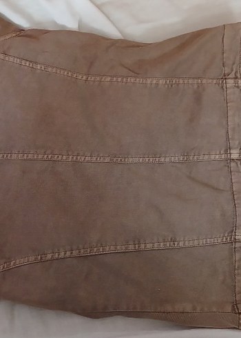 Düğmeli Bej Kadın Ceket - Görsel 6