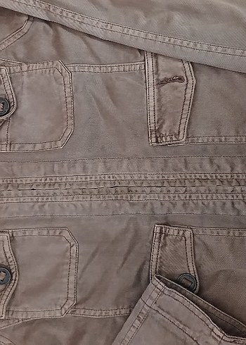 Düğmeli Bej Kadın Ceket - Görsel 3