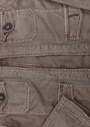 Düğmeli Bej Kadın Ceket - Görsel 2