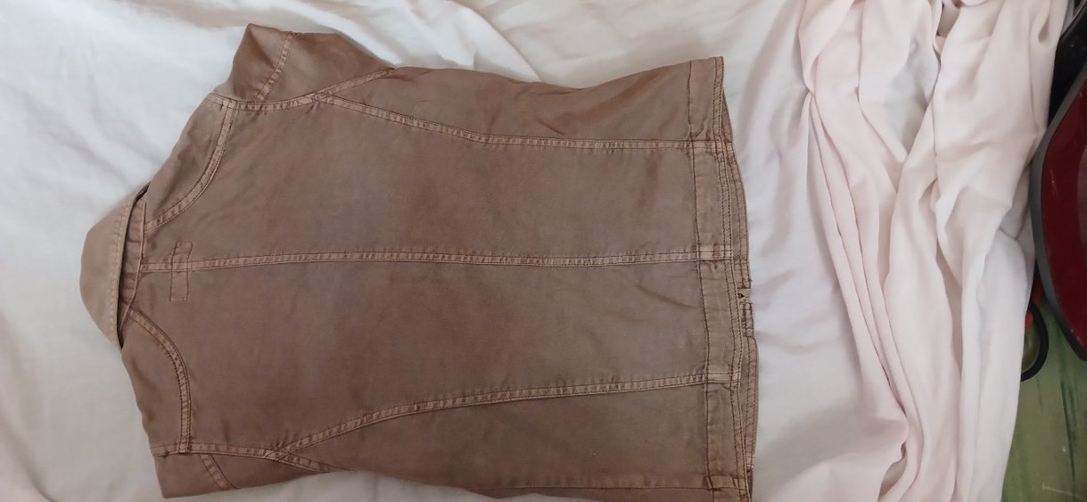 Düğmeli Bej Kadın Ceket - Görsel 5