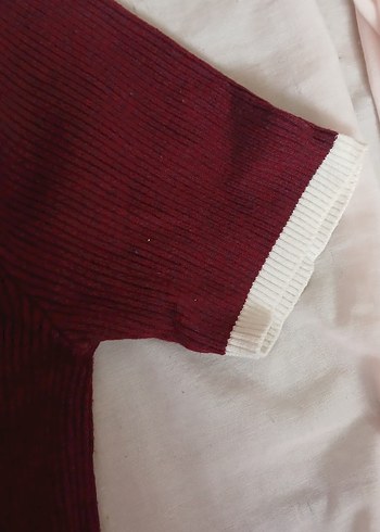 Bordo Yarım Balıkçı Triko Kadın Kazak - Görsel 3