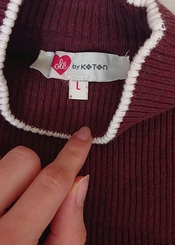 Bordo Yarım Balıkçı Triko Kadın Kazak - Görsel 2