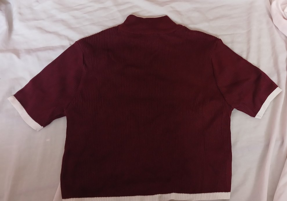 Bordo Yarım Balıkçı Triko Kadın Kazak - Görsel 5