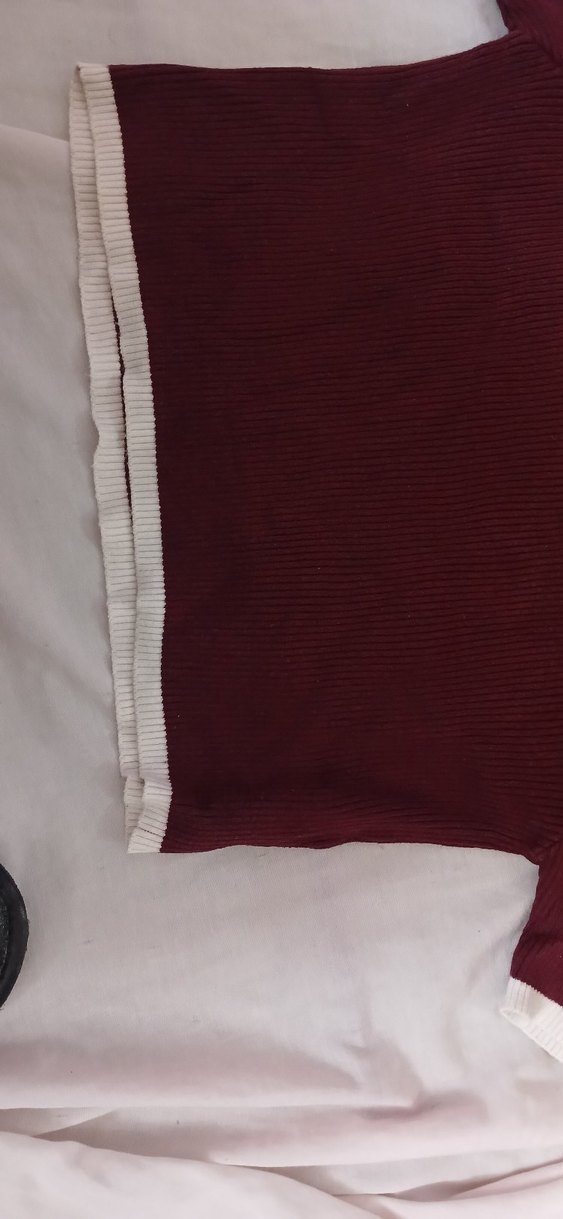 Bordo Yarım Balıkçı Triko Kadın Kazak - Görsel 4