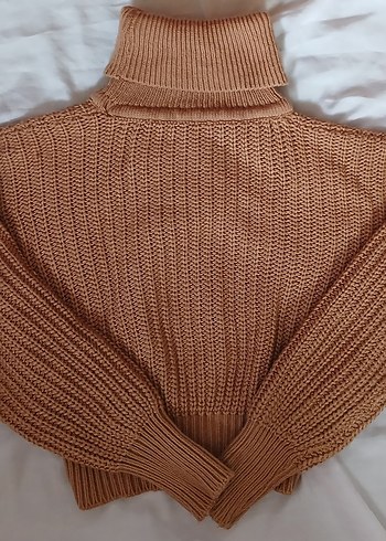 Bej Boğazlı Kadın Triko Kazak - Görsel 2