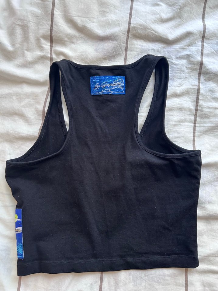 Siyah Les Benjamins Crop Top Atlet - Görsel 2