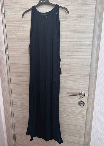 Siyah Uzun Örgü Elbise - Görsel 2