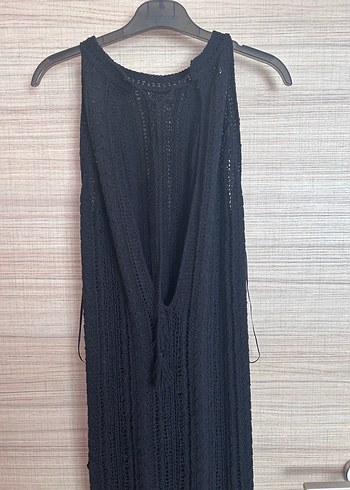 Siyah Uzun Örgü Elbise - Görsel 3