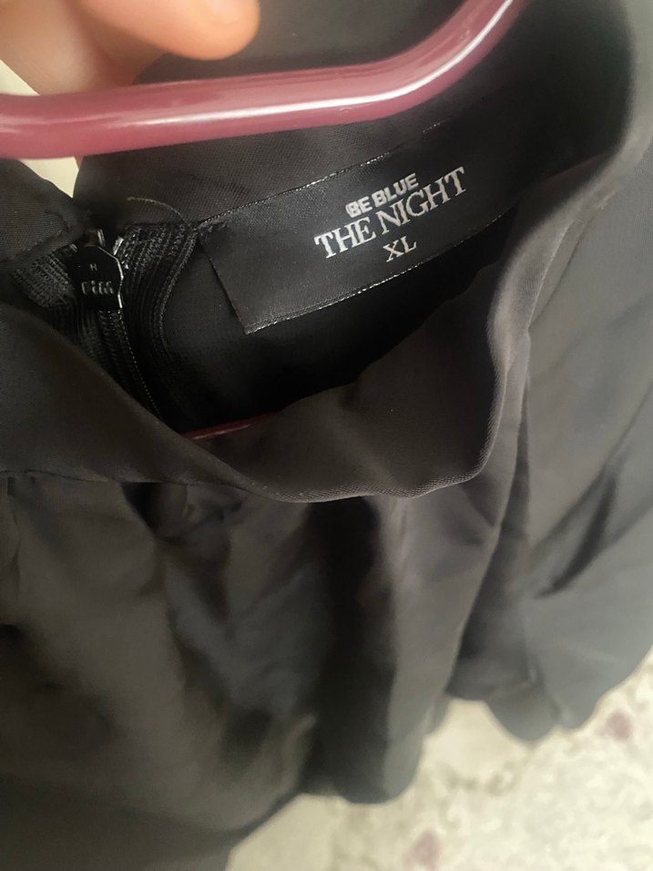 BE BLUE Siyah Uzun Kollu Gotik Salaş Elbise - Görsel 3