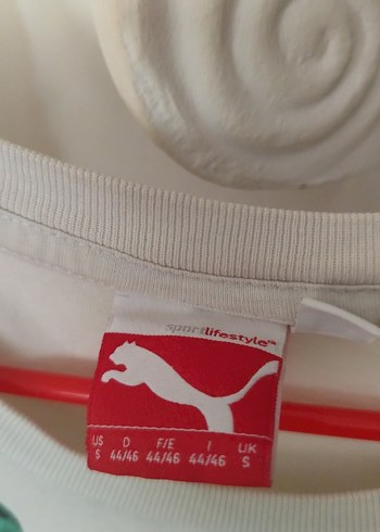 l Beden Orjinal puma Baskılı Beyaz Erkek Çocuk Kısa Kollu Tişört