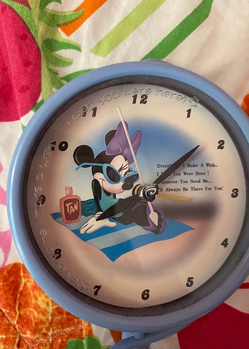 Beden mavi Renk Vintage Y2k Masa Saati Minnie Mouseli
