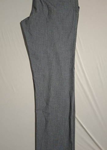 Gri Midi Denim Kadın Kumaş Pantolon