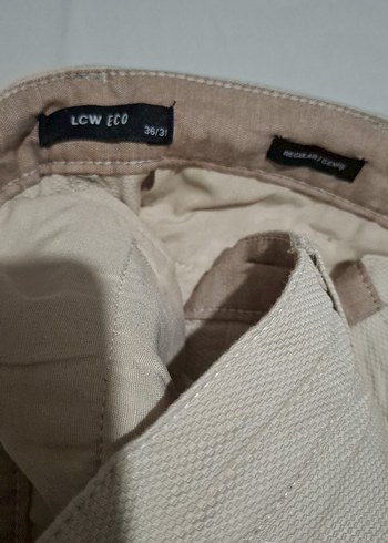 36 Beden Bej Midi Keten erkek Pantolon