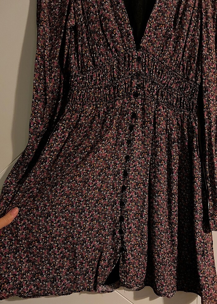 Desenli şık elbise - Görsel 5