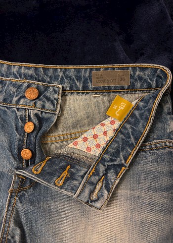 Düğmeli Mini Kot Şort - Görsel 4